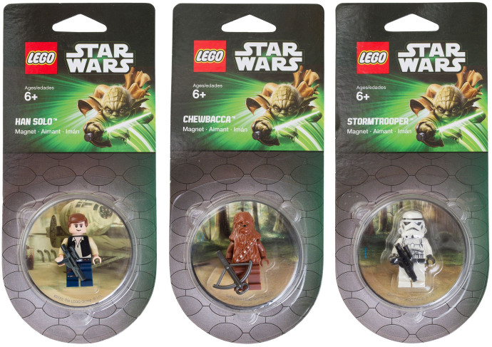 Han Solo, Chewbacca and Stormtrooper Magnets