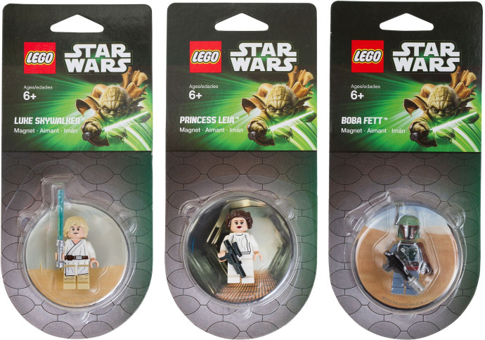 Luke Skywalker, Princess Leia and Boba Fett Magnets