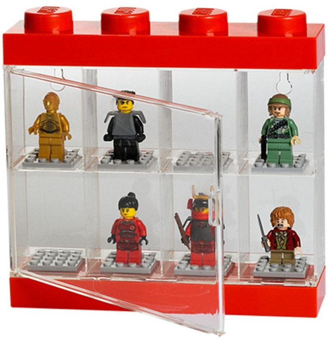 Minifigure Display Case 8 – Red
