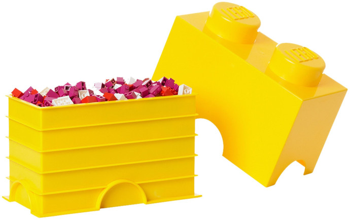 2 stud Yellow Storage Brick