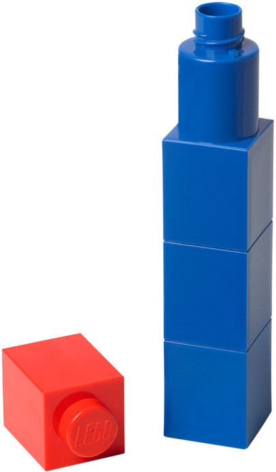 Square Drinking Bottle – Blue with Red Lid
