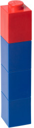 Square Drinking Bottle – Blue with Red Lid