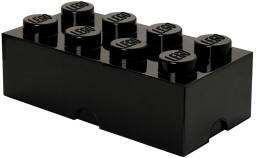 8 stud Black Storage Brick