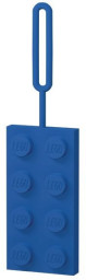 2x4 Blue Silicone Luggage Tag