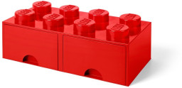 8 stud Bright Red Storage Brick Drawer