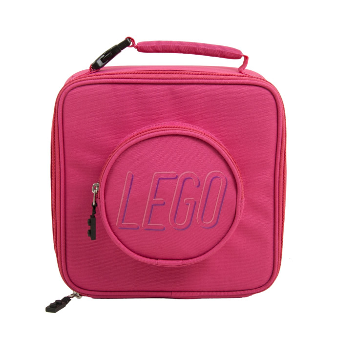 Taška na svačinu ve tvaru LEGO® kostky – růžová