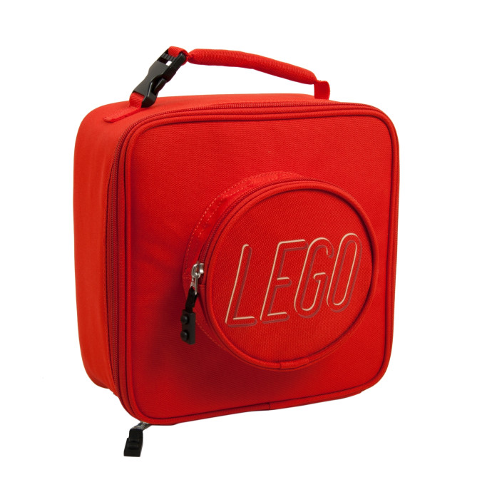 Taška na svačinu ve tvaru LEGO® kostky – červená