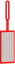 Jmenovka na zavazadlo – Červená kostka 2x4