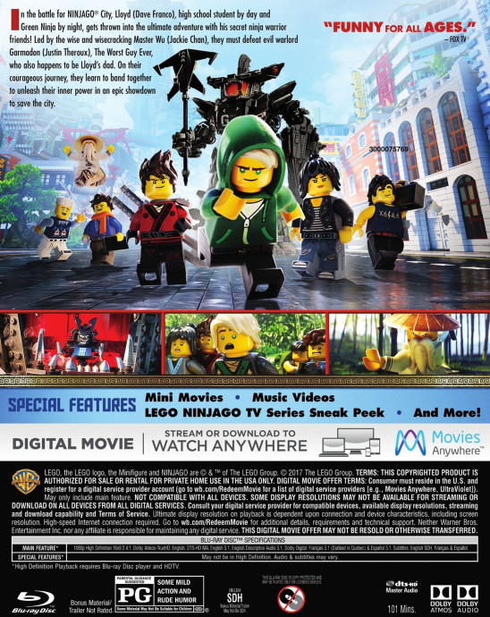The LEGO NINJAGO Movie DVD