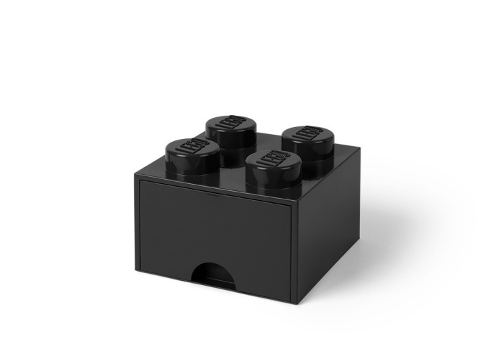 Černá úložná LEGO® kostka se 4 výstupky