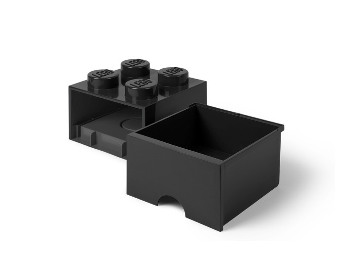 Černá úložná LEGO® kostka se 4 výstupky