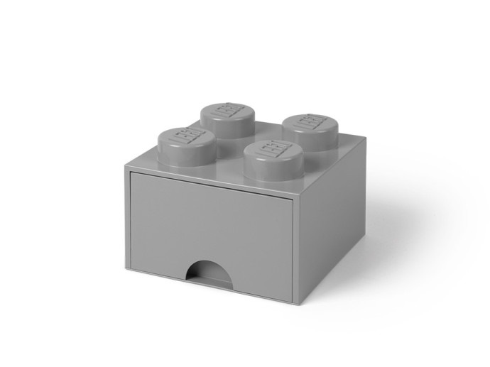 Šedá úložná LEGO® kostka se 4 výstupky
