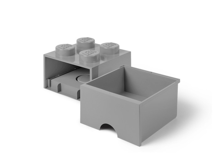 Šedá úložná LEGO® kostka se 4 výstupky