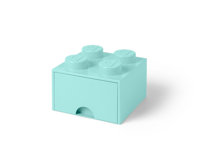 Světle modrá úložná LEGO® kostka se 4 výstupky