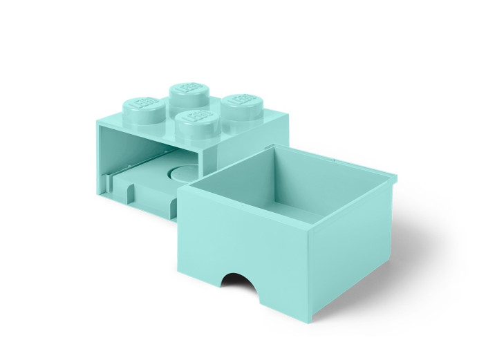 Světle modrá úložná LEGO® kostka se 4 výstupky