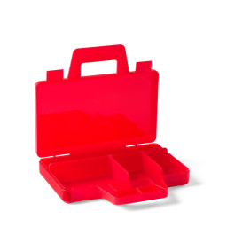 Priesvitný červený úložný box