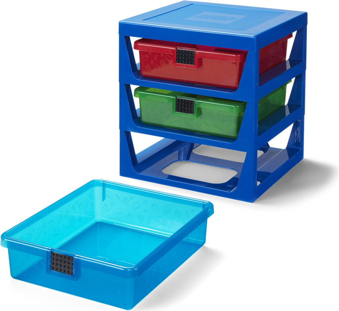 Transparent Blue LEGO Rack System
