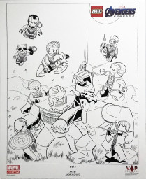 Avengers: Endgame Black & White Art Print