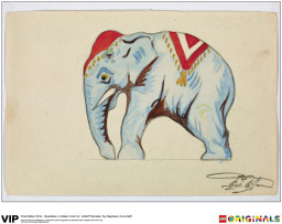Illustration Wooden Toy Elephant