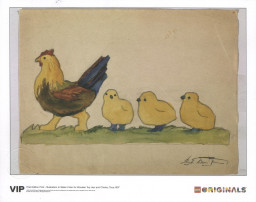 Toy Hen and Chicks Art Print