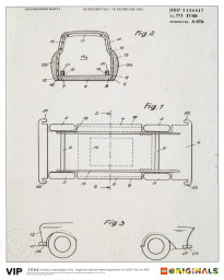 Limited Edition Print – Page from German Patent Application for LEGO Toy Car, 1963
