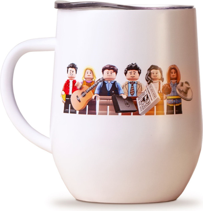 Stainless steel mug w/ lego print