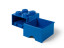 Modrý úložný box ve tvaru kostky se 4 výstupky