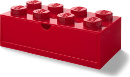 Stolová zásuvka s 8 výstupkami – červená