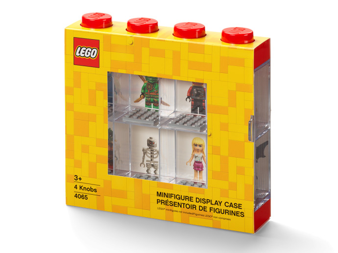 Vitrína pro 8 minifigurek – červená