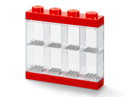 Vitrína pro 8 minifigurek – červená