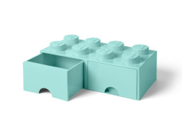 Zásuvka v tvare kocky s 8 výstupkami – tyrkysová