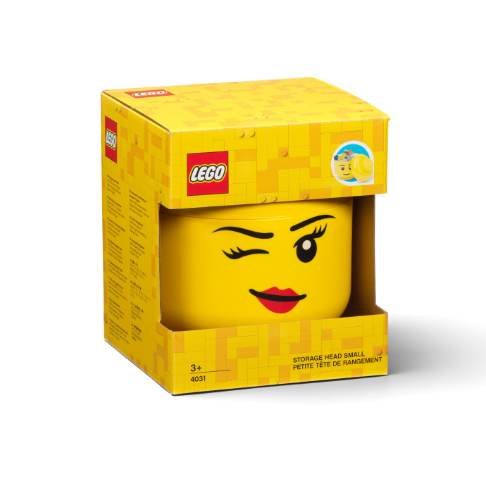 Malý úložný box – hlava minifigurky (mrkající)