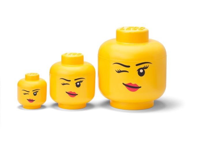 Malý úložný box – hlava minifigurky (mrkající)