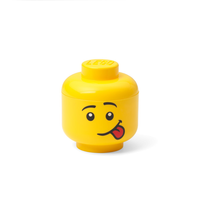 Miniaturní LEGO® úložný box – hlava minifigurky (bláznivý výraz)