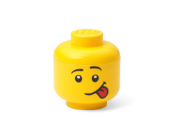 Miniaturní LEGO® úložný box – hlava minifigurky (bláznivý výraz)