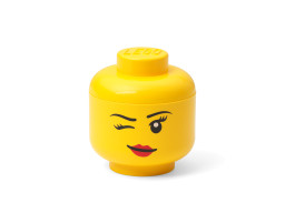 Malý úložný LEGO® minibox v tvare hlavy – žmurkajúca slečna