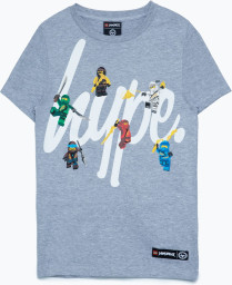 HYPE X LEGO NINJAGO Gray Squad Script Adults' T-Shirt