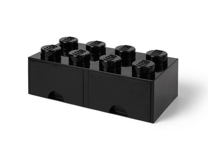 Černá úložná LEGO® kostka s 8 výstupky