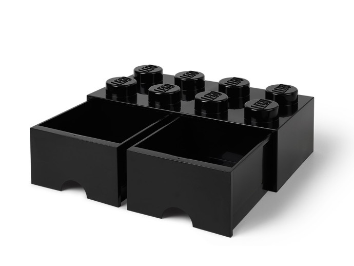 Černá úložná LEGO® kostka s 8 výstupky