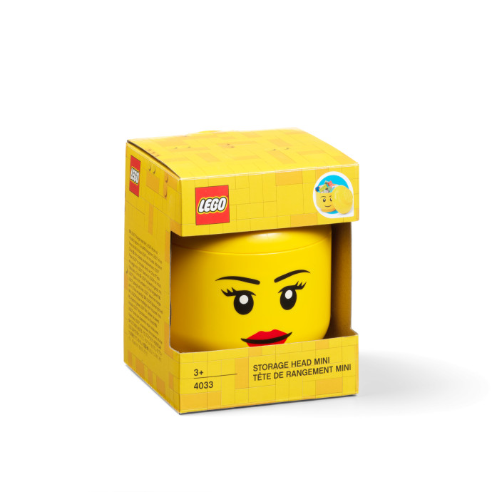 LEGO® úložný minibox v tvare hlavy – dievča