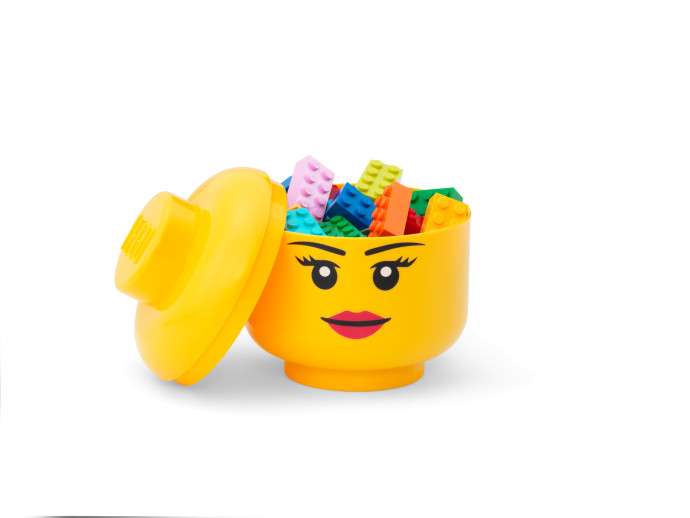 LEGO® úložný minibox v tvare hlavy – dievča