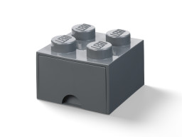 Zásuvka v tvare kocky so 4 výstupkami – tmavosivá