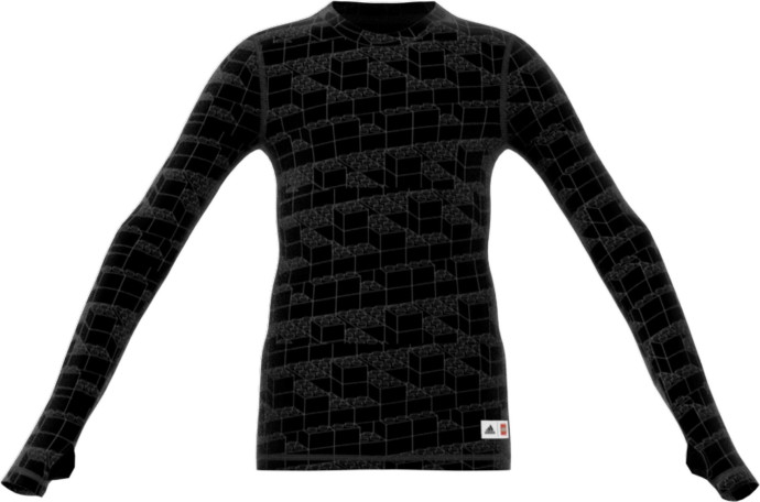 Adidas Bricks Long Sleeve Fitted T Shirt