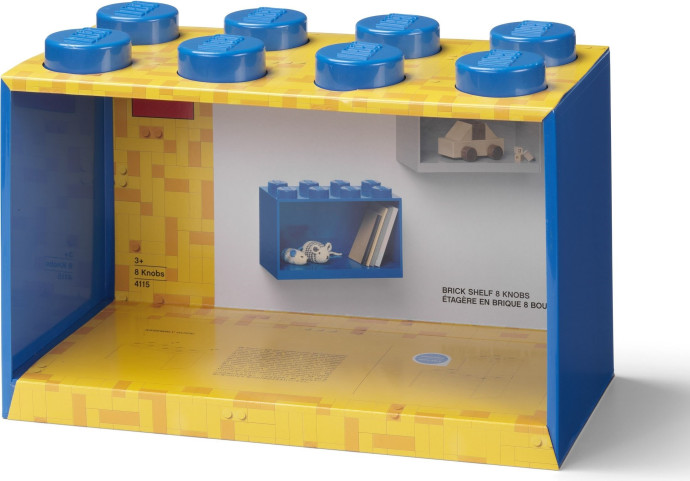 Brick Shelf 8 Knobs Blue