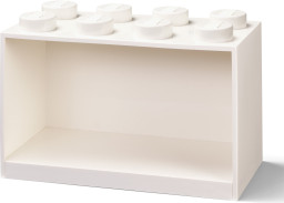 Brick Shelf 8 Knobs White