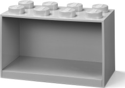 Brick Shelf 8 Knobs Grey