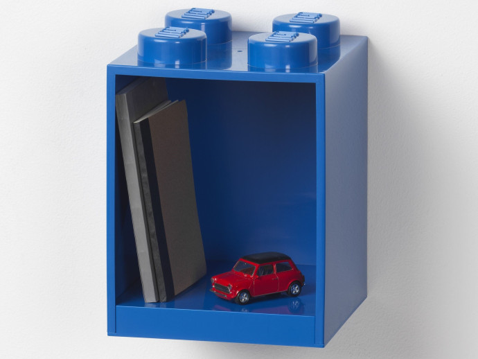 Brick Shelf 4 Knobs Blue