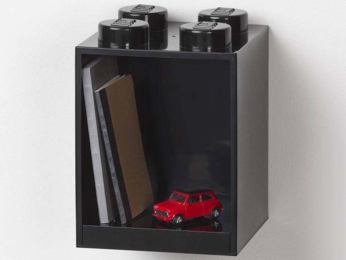 Brick Shelf 4 Knobs Black