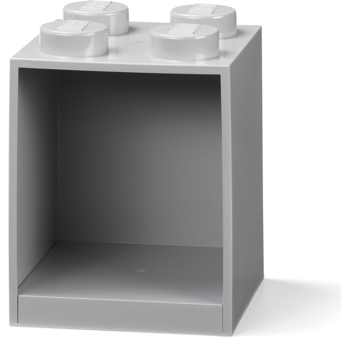 Brick Shelf 4 Knobs Grey