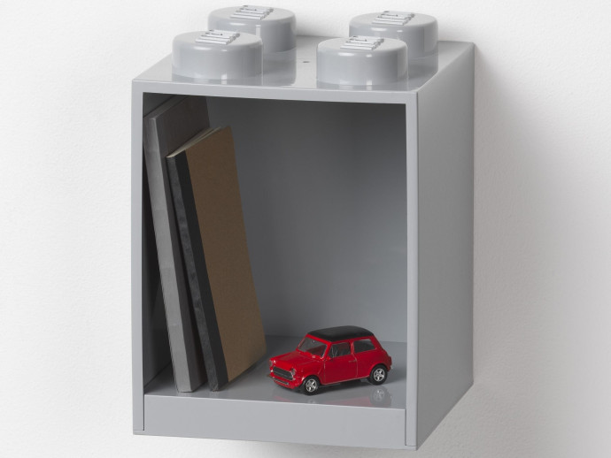 Brick Shelf 4 Knobs Grey